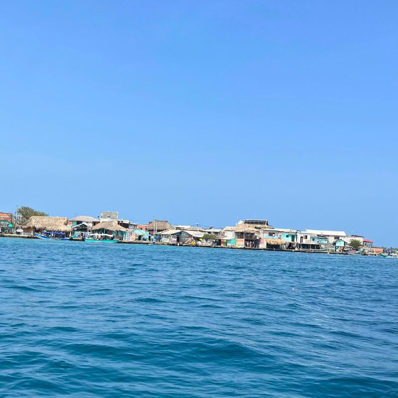 Vista del islote de Santa Cruz, Caribe colombiano