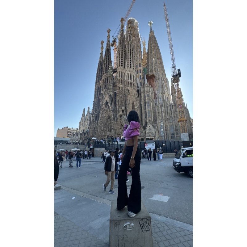 Vista de la iglesia Sagrada Familia en Barcelona, España